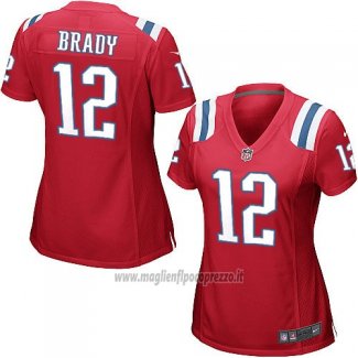 Maglia NFL Game Donna New England Patriots Brady Rosso