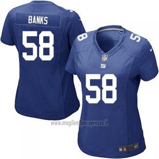 Maglia NFL Game Donna New York Giants Banks Blu