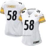 Maglia NFL Game Donna Pittsburgh Steelers Lambert Bianco