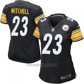 Maglia NFL Game Donna Pittsburgh Steelers Mitchell Nero