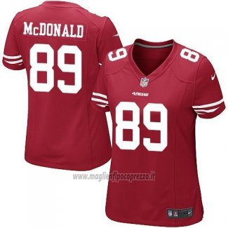 Maglia NFL Game Donna San Francisco 49ers Mcdonald Rosso
