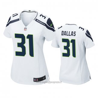 Maglia NFL Game Donna Seattle Seahawks Deejay Dallas Bianco