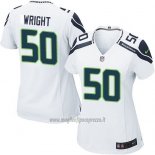 Maglia NFL Game Donna Seattle Seahawks Wright Bianco