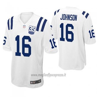 Maglia NFL Game Indianapolis Colts Marcus Johnson Bianco 35th Anniversary
