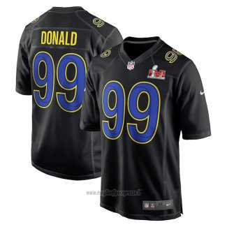 Maglia NFL Game Los Angeles Rams Aaron Donald Super Bowl Lvi Bound Nero