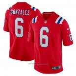 Maglia NFL Game New England Patriots Christian Gonzalez Alternato Rosso