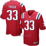 Maglia NFL Game New England Patriots Faulk Rosso