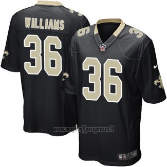 Maglia NFL Game New Orleans Saints Williams Nero