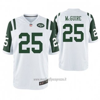 Maglia NFL Game New York Jets Elijah Mcguire Bianco
