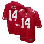 Maglia NFL Game San Francisco 49ers Jalen Hurd 14 Rosso