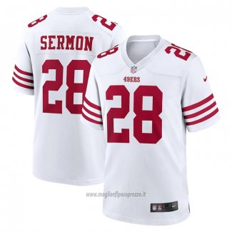 Maglia NFL Game San Francisco 49ers Trey Sermon Bianco