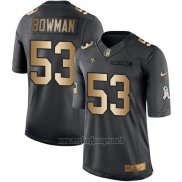 Maglia NFL Gold Anthracite San Francisco 49ers Bowman Salute To Service 2016 Nero
