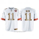 Maglia NFL Gold Game Kansas City Chiefs Smith Bianco
