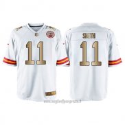 Maglia NFL Gold Game Kansas City Chiefs Smith Bianco