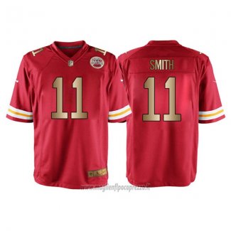 Maglia NFL Gold Game Kansas City Chiefs Smith Rosso