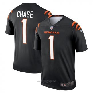 Maglia NFL Legend Cincinnati Bengals Ja Marr Chase Nero