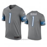 Maglia NFL Legend Detroit Lions Jeff Okudah Grigio Color Rush