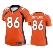 Maglia NFL Legend Donna Denver Broncos Tyrie Cleveland Arancione