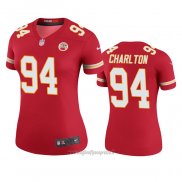 Maglia NFL Legend Donna Kansas City Chiefs Taco Charlton Rosso Color Rush