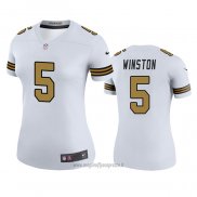Maglia NFL Legend Donna New Orleans Saints 5 Jameis Winston Bianco Color Rush