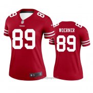 Maglia NFL Legend Donna San Francisco 49ers Charlie Woerner Rosso
