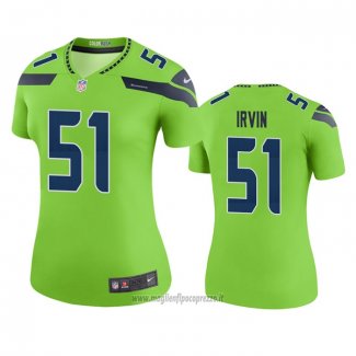 Maglia NFL Legend Donna Seattle Seahawks Bruce Irvin Verde Color Rush