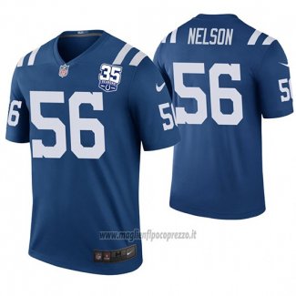 Maglia NFL Legend Indianapolis Colts Quenton Nelson 35th Anniersary Blu Color Rush