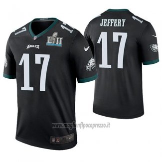 Maglia NFL Legend Philadelphia Eagles Alshon Jeffery Nero Super Bowl Lii Champions Color Rush