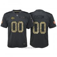 Maglia NFL Limited Bambino Kansas City Chiefs Personalizzate 2016 Salute To Service Nero