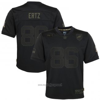 Maglia NFL Limited Bambino Philadelphia Eagles Zach Ertz 2020 Salute To Service Nero