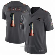 Maglia NFL Limited Carolina Panthers Newton Retro Flag Nero