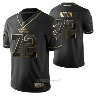 Maglia NFL Limited Carolina Panthers Taylor Moton Golden Edition Nero