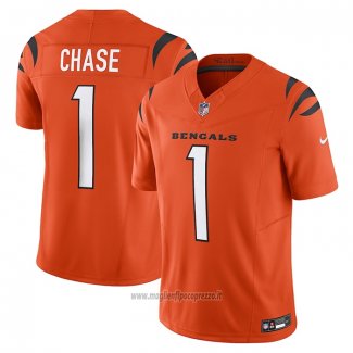 Maglia NFL Limited Cincinnati Bengals Ja'marr Chase Vapor F.u.s.e. Arancione