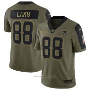 Maglia NFL Limited Dallas Cowboys Ceedee Lamb 2021 Salute To Service Verde