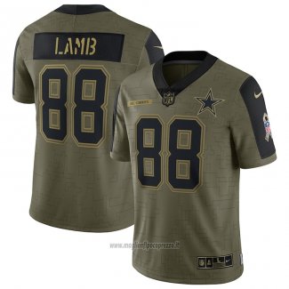 Maglia NFL Limited Dallas Cowboys Ceedee Lamb 2021 Salute To Service Verde