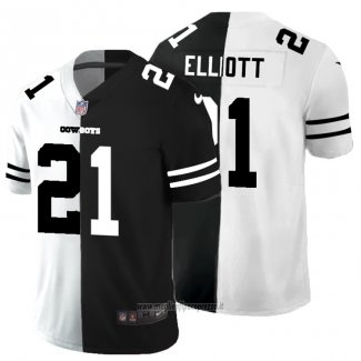 Maglia NFL Limited Dallas Cowboys Elliott White Black Split