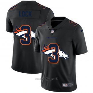 Maglia NFL Limited Denver Broncos Lock Logo Dual Overlap Nero