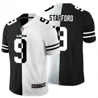 Maglia NFL Limited Detroit Lions Stafford Black White Split