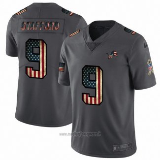 Maglia NFL Limited Detroit Lions Stafford Retro Flag Nero