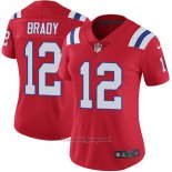 Maglia NFL Limited Donna New England Patriots 12 Brady Rosso