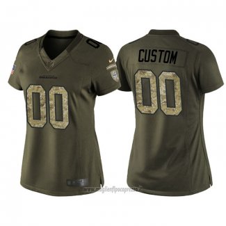 Maglia NFL Limited Donna Seattle Seahawks Personalizzate Salute To Service Verde