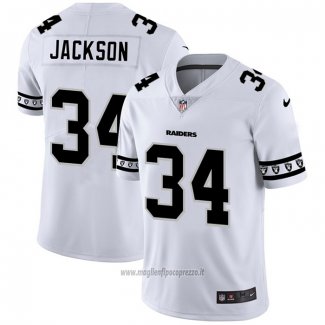 Maglia NFL Limited Las Vegas Raiders Jackson Team Logo Fashion Bianco