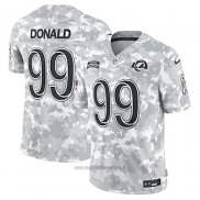 Maglia NFL Limited Los Angeles Rams Aaron Donald 2024 Salute To Service Retired Grigio