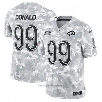 Maglia NFL Limited Los Angeles Rams Aaron Donald 2024 Salute To Service Retired Grigio
