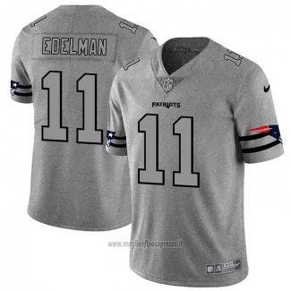 Maglia NFL Limited New England Patriots Edelman Team Logo Gridiron Grigio