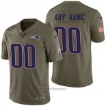 Maglia NFL Limited New England Patriots Personalizzate 2017 Salute To Service Verde