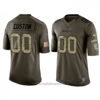 Maglia NFL Limited New England Patriots Personalizzate Salute To Service Verde2