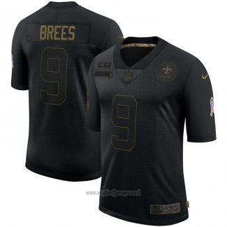 Maglia NFL Limited New Orleans Saints Brees 2020 Salute To Service Nero