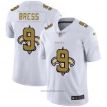Maglia NFL Limited New Orleans Saints Bress Logo Dual Overlap Bianco