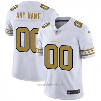 Maglia NFL Limited New Orleans Saints Personalizzate Team Logo Fashion Bianco